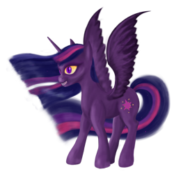 Size: 1728x1728 | Tagged: safe, artist:kwendynew, derpibooru import, twilight sparkle, twilight sparkle (alicorn), alicorn, pony, corrupted, female, mare, solo