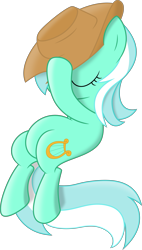 Size: 3719x6556 | Tagged: safe, artist:kopcap94, lyra heartstrings, pony, .svg available, cowboy hat, female, hat, high res, mare, meme, simple background, sitting, sitting lyra, solo, transparent background, vector