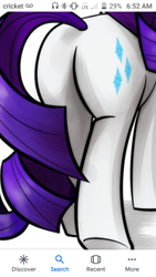 Size: 480x854 | Tagged: safe, rarity, pony, unicorn, butt, plot, rearity