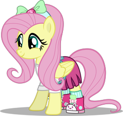 Size: 3160x3000 | Tagged: safe, artist:cyberapple456, fluttershy, pegasus, pony, eqg summertime shorts, equestria girls, pet project, clothes, converse, cute, equestria girls outfit, female, mare, shoes, shyabetes, simple background, skirt, sneakers, socks, solo, transparent background, vector