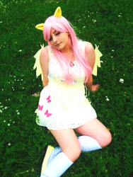 Size: 720x960 | Tagged: safe, artist:crystalfilth, fluttershy, human, clothes, cosplay, costume, irl, irl human, photo