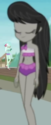 Size: 276x675 | Tagged: safe, screencap, lyra heartstrings, octavia melody, better together, equestria girls, x marks the spot, belly button, bikini, clothes, cropped, midriff, ruffle bikini, solo focus, swimsuit