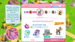 Size: 1280x720 | Tagged: safe, amethyst star, cloudchaser, cranky doodle donkey, lyra heartstrings, sparkler, steven magnet, bugbear, game screencap, gameloft