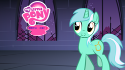 Size: 1024x576 | Tagged: safe, artist:jerryakira79, lyra heartstrings, pony, unicorn, female, green coat, horn, mare, two toned mane