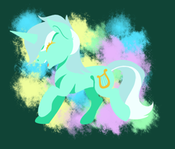 Size: 1000x850 | Tagged: safe, artist:everdale, lyra heartstrings, pony, unicorn, abstract background, female, mare, smiling, solo