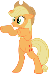 Size: 4029x6046 | Tagged: safe, artist:maximillianveers, applejack, earth pony, pony, look before you sleep, absurd resolution, bipedal, boo, simple background, solo, spooky, transparent background