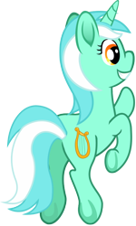 Size: 462x771 | Tagged: safe, artist:malte279, lyra heartstrings, pony, unicorn, enthusiastic, female, free to use, mare, rear, simple background, smiling, solo, three quarter view, transparent background, vector