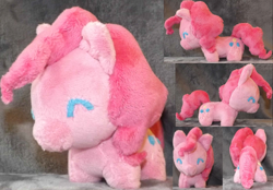 Size: 2424x1690 | Tagged: safe, artist:salty-bacon, pinkie pie, earth pony, pony, chibi, eyes closed, female, irl, mare, photo, plushie, solo