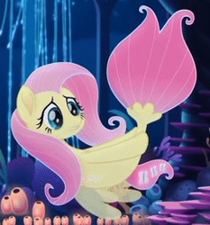 Size: 260x279 | Tagged: safe, fluttershy, seapony (g4), my little pony: the movie, seaponified, seapony fluttershy, solo, species swap