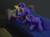 Size: 1826x1350 | Tagged: safe, artist:odooee, derpibooru import, twilight sparkle, bed, book, glasses, magic, reading, solo