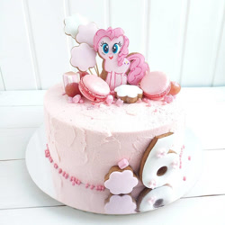 Size: 1076x1076 | Tagged: safe, pinkie pie, pony, 6, cake, cookie, food, irl, looking at you, photo, plate, solo