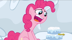 Size: 1920x1080 | Tagged: safe, screencap, pinkie pie, earth pony, pony, not asking for trouble, discovery family logo, snow, solo