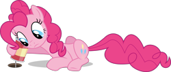 Size: 7080x3000 | Tagged: safe, artist:dashiesparkle, pinkie pie, earth pony, pony, party of one, .svg available, absurd resolution, female, mare, simple background, solo, transparent background, vector