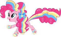 Size: 1992x1208 | Tagged: safe, artist:whizzball2, pinkie pie, earth pony, pony, twilight's kingdom, .svg available, female, mare, rainbow power, simple background, solo, svg, transparent background, vector, vector trace