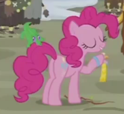 Size: 266x245 | Tagged: safe, screencap, gummy, pinkie pie, pony, not asking for trouble, cropped, female, mare, plot