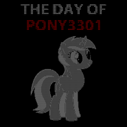 Size: 1600x1600 | Tagged: artist needed, safe, lyra heartstrings, ascii, ascii art, black background, cicada3301, deep web browsing, internet mystery, red text, simple background, solo, the day of pony3301, white text