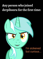 Size: 1066x1439 | Tagged: artist needed, safe, editor:apex soundwave, lyra heartstrings, pony, unicorn, black background, caption, crossing the memes, female, johnny bravo, mare, meme, ponified meme, simple background, solo, vector