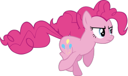 Size: 4239x2523 | Tagged: safe, artist:ocarina0ftimelord, pinkie pie, earth pony, pony, absurd resolution, female, mare, running, simple background, solo, transparent background, vector