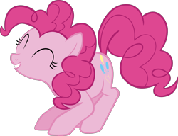 Size: 3424x2626 | Tagged: safe, artist:ocarina0ftimelord, pinkie pie, earth pony, pony, cute, diapinkes, eyes closed, female, mare, simple background, solo, transparent background, vector