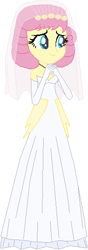 Size: 193x549 | Tagged: safe, artist:selenaede, artist:wolf, fluttershy, equestria girls, alternate hairstyle, bride, clothes, dress, female, gloves, simple background, veil, wedding dress, white background