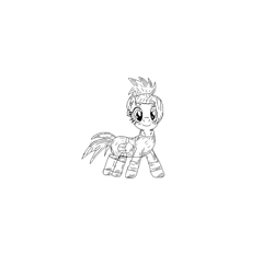 Size: 940x912 | Tagged: safe, artist:nupiethehero, fluttershy, pegasus, pony, anime, black and white, clothes, crossover, dragon ball, dragon ball super, grayscale, kale (dragon ball), monochrome, ponified, sketch