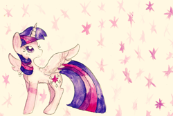 Size: 1280x859 | Tagged: safe, artist:chiuuchiuu, derpibooru import, twilight sparkle, twilight sparkle (alicorn), alicorn, pony, female, mare, solo, traditional art