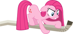Size: 6465x3000 | Tagged: safe, artist:pasuri98, pinkie pie, earth pony, pony, magical mystery cure, absurd resolution, gutter, pinkamena diane pie, simple background, solo, swapped cutie marks, transparent background, vector, vector trace, what my cutie mark is telling me