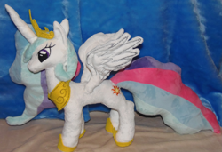 Size: 3665x2502 | Tagged: safe, artist:crazyditty, princess celestia, alicorn, pony, craft, custom, handmade, irl, photo, plushie, toy