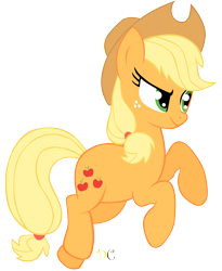 Size: 1000x1220 | Tagged: safe, artist:dragonchaser123, applejack, earth pony, pony, hat, running, simple background, solo, transparent background, vector