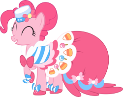 Size: 5000x3942 | Tagged: safe, artist:lextsy, pinkie pie, earth pony, pony, the best night ever, absurd resolution, clothes, dress, female, gala dress, mare, simple background, solo, transparent background, vector