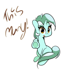 Size: 1280x1280 | Tagged: safe, artist:turtlefarminguy, lyra heartstrings, pony, unicorn, counting on hooves, cute, female, looking at you, mare, simple background, sitting, solo, underhoof, white background