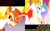 Size: 1440x906 | Tagged: safe, edit, edited screencap, screencap, daybreaker, princess celestia, alicorn, pony, a royal problem, angry, canterlot castle, caption, cropped, dream, fight, fire, folded wings, glare, gritted teeth, laser, magic, stained glass, sun, text, throne room, wings