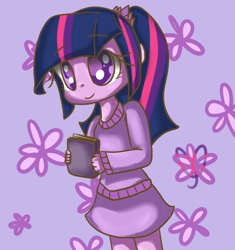 Size: 1024x1088 | Tagged: safe, artist:tamoqu, derpibooru import, twilight sparkle, equestria girls, book, solo