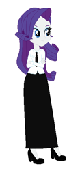 Size: 288x616 | Tagged: safe, artist:starman1999, rarity, equestria girls, base used, business suit, clothes, crossed arms, female, long skirt, necktie, skirt, solo