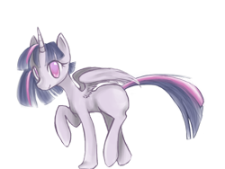 Size: 1024x768 | Tagged: safe, artist:dreubug, derpibooru import, twilight sparkle, twilight sparkle (alicorn), alicorn, pony, female, mare, missing cutie mark, solo