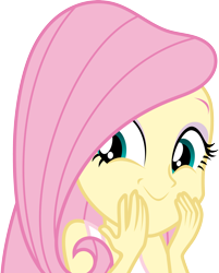 Size: 3000x3740 | Tagged: safe, artist:aqua-pony, fluttershy, eqg summertime shorts, equestria girls, pet project, clothes, cute, shyabetes, simple background, smiling, solo, tanktop, transparent background, vector