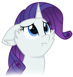 Size: 837x877 | Tagged: safe, artist:rainbow eevee, rarity, pony, unicorn, :t, bust, cheek fluff, cute, female, marshmelodrama, raribetes, rarity being rarity, simple background, solo, transparent background, vector