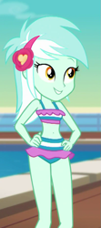 Size: 411x925 | Tagged: safe, screencap, lyra heartstrings, better together, equestria girls, spring breakdown, belly button, bikini, clothes, cropped, female, legs, midriff, swimsuit