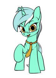 Size: 515x718 | Tagged: artist needed, safe, lyra heartstrings, pony, unicorn, 30 minute art challenge, necktie, solo