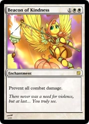 Size: 375x523 | Tagged: safe, fluttershy, pegasus, pony, card, cloud, magic the gathering, torch