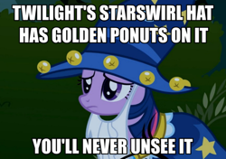 Size: 850x600 | Tagged: safe, derpibooru import, edit, edited screencap, screencap, twilight sparkle, luna eclipsed, caption, image macro, meme, ponut, solo