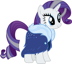 Size: 3371x3000 | Tagged: safe, artist:cloudyglow, rarity, pony, unicorn, the last problem, bags under eyes, eyeshadow, female, fur coat, grey hair, makeup, mare, older, older rarity, simple background, skunk stripe, smiling, solo, transparent background, vector