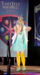 Size: 1972x3681 | Tagged: safe, lyra heartstrings, human, clothes, convention, cosplay, costume, everfree northwest, everfree northwest 2019, irl, irl human, photo