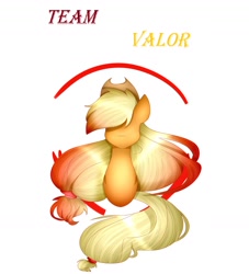 Size: 1489x1638 | Tagged: safe, artist:clefficia, applejack, earth pony, pony, pokémon go, solo, team valor