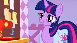 Size: 1366x768 | Tagged: safe, derpibooru import, screencap, twilight sparkle, suited for success, solo