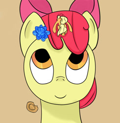 Size: 1057x1080 | Tagged: safe, artist:lsimo, apple bloom, applejack, earth pony, pony, appletini, cute, hat