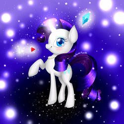 Size: 4000x4000 | Tagged: safe, artist:vardastouch, rarity, pony, unicorn, gem, jewelry, necklace, solo