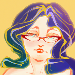 Size: 3000x3000 | Tagged: safe, artist:haokan, rarity, human, glasses, humanized, rarity's glasses, simple background, sketch, solo, yellow background