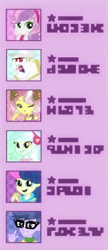 Size: 158x366 | Tagged: safe, screencap, bon bon, bulk biceps, lyra heartstrings, microchips, sweetie belle, sweetie drops, vignette valencia, better together, equestria girls, festival looks, cropped, female, glasses, male