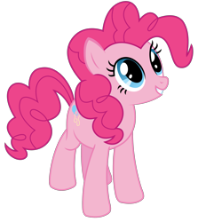 Size: 2863x3206 | Tagged: safe, artist:sketchmcreations, pinkie pie, pony, discordant harmony, looking up, simple background, smiling, solo, transparent background, vector